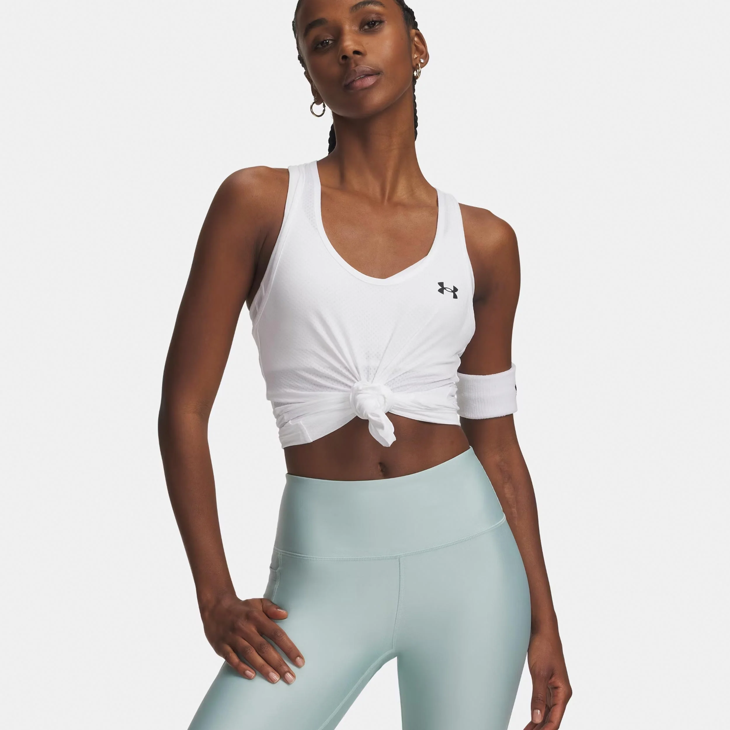 Tech Mesh Racer Camiseta de tirantes Mujeres-blanco, negro