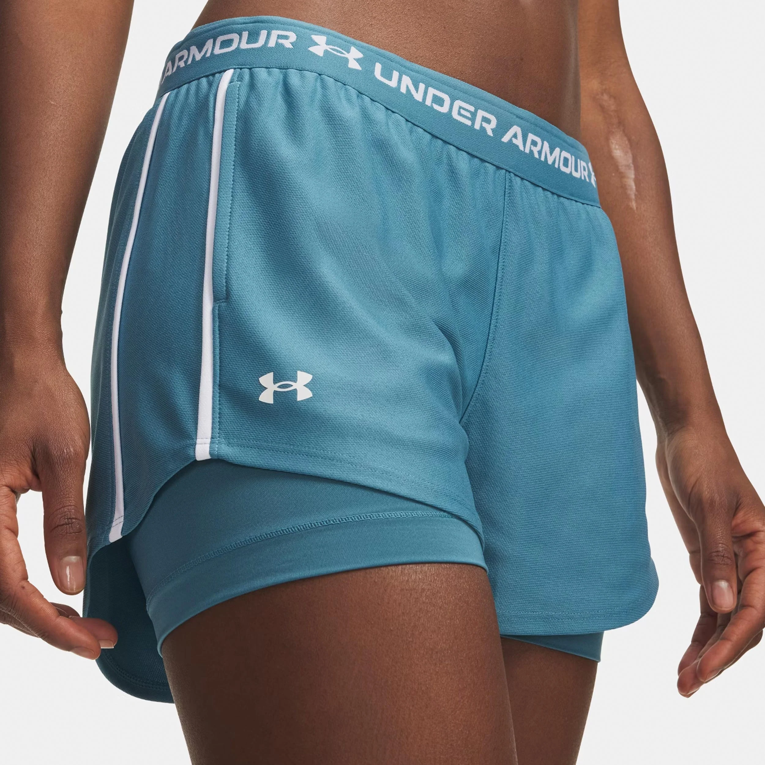 Tech Play Up 2in1  Shorts Mujeres-azul - Image 3