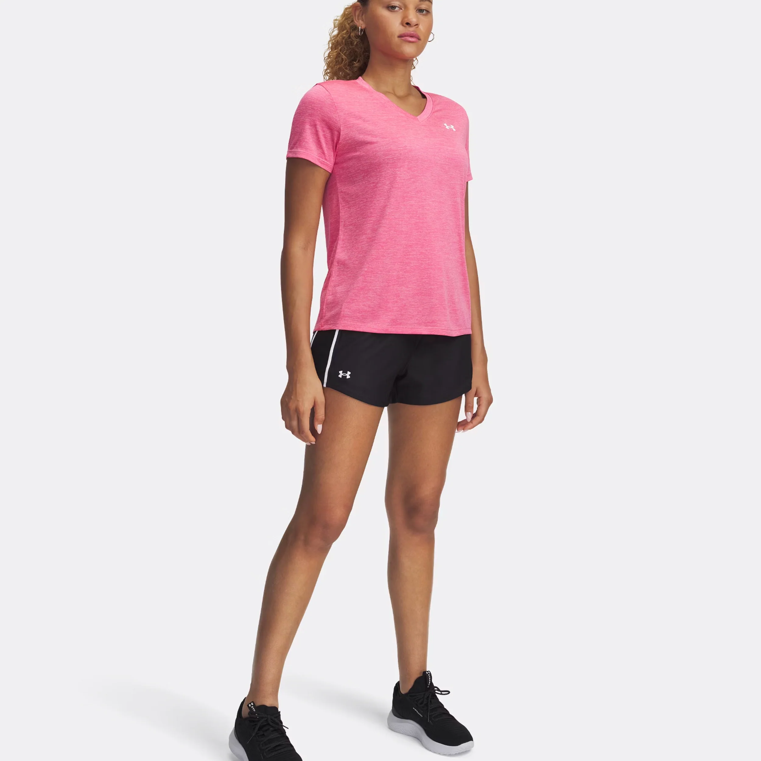 Tech Play Up Shorts Con Bolsillo Para Pelota Mujeres-Negro,Blanco - Image 3
