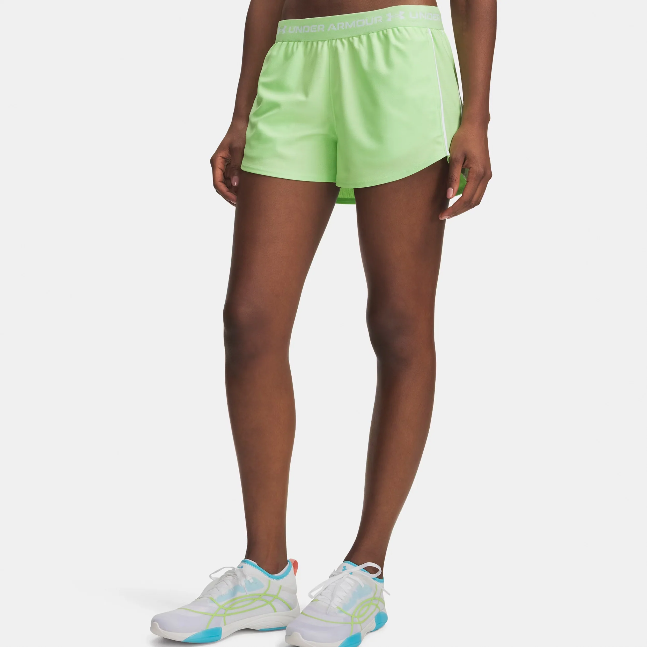 Tech Play Up Shorts Mujeres-verde, verde oscuro
