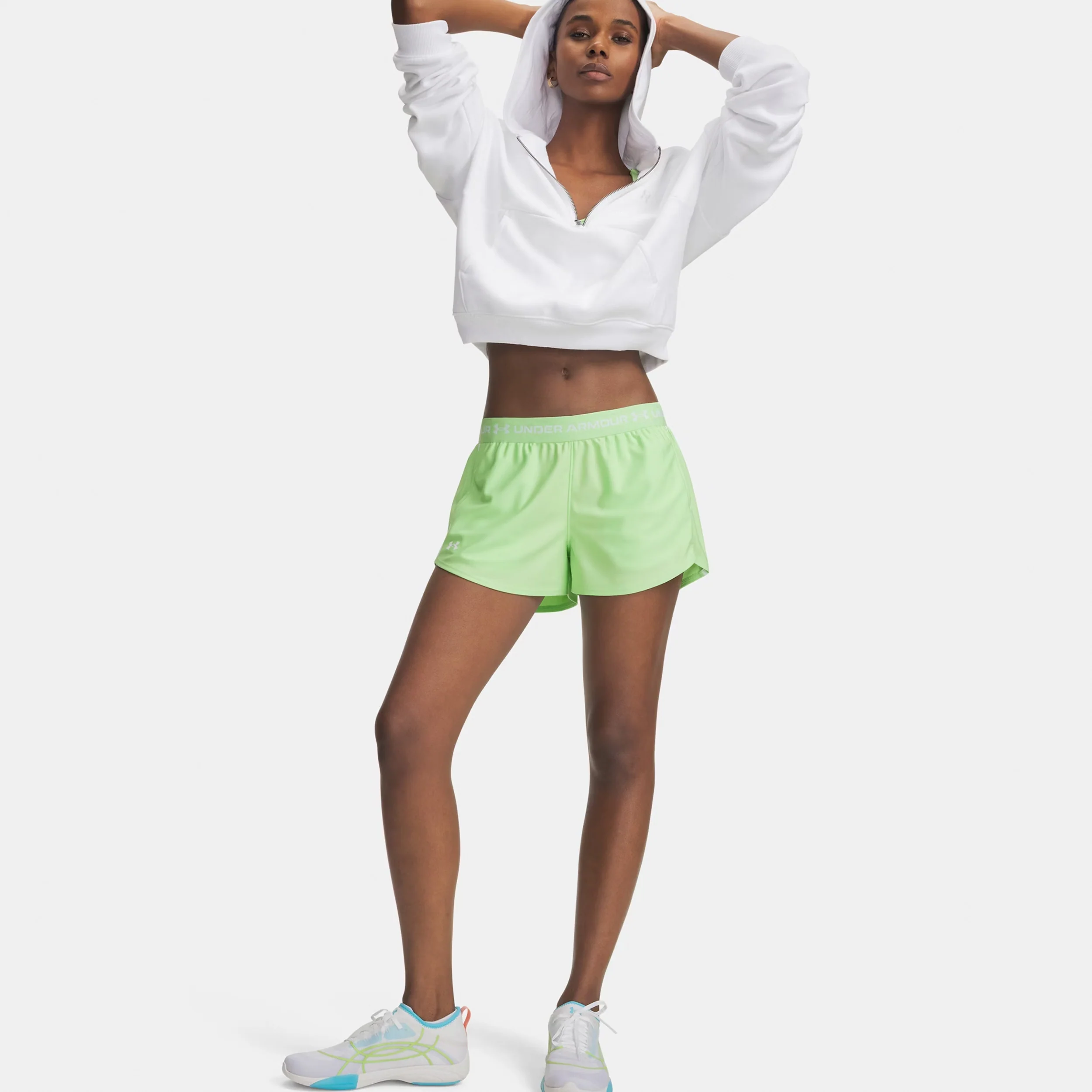 Tech Play Up Shorts Mujeres-verde, verde oscuro - Image 3