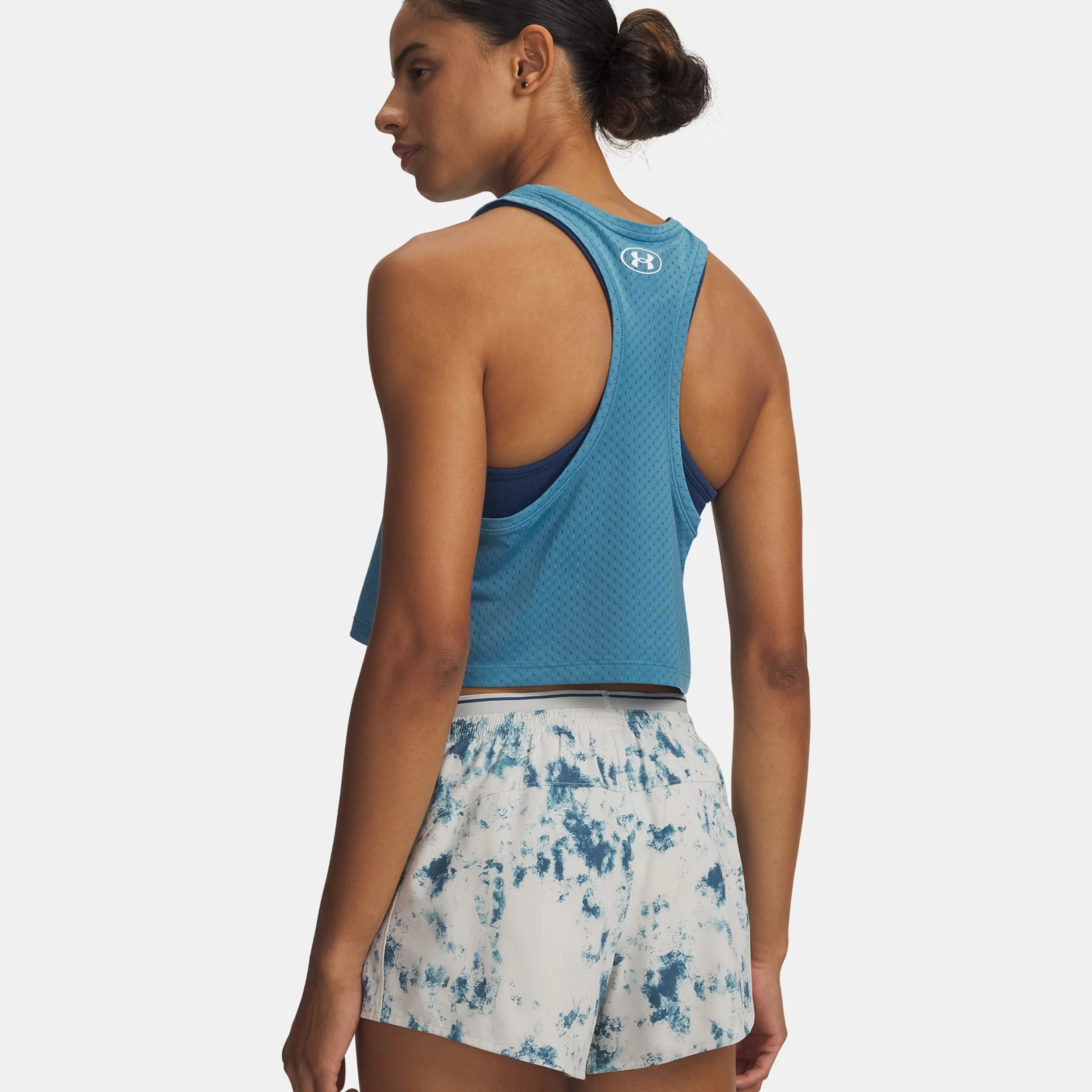 Tech Sport Mesh Crop Camiseta de tirantes Mujeres-azul - Image 2