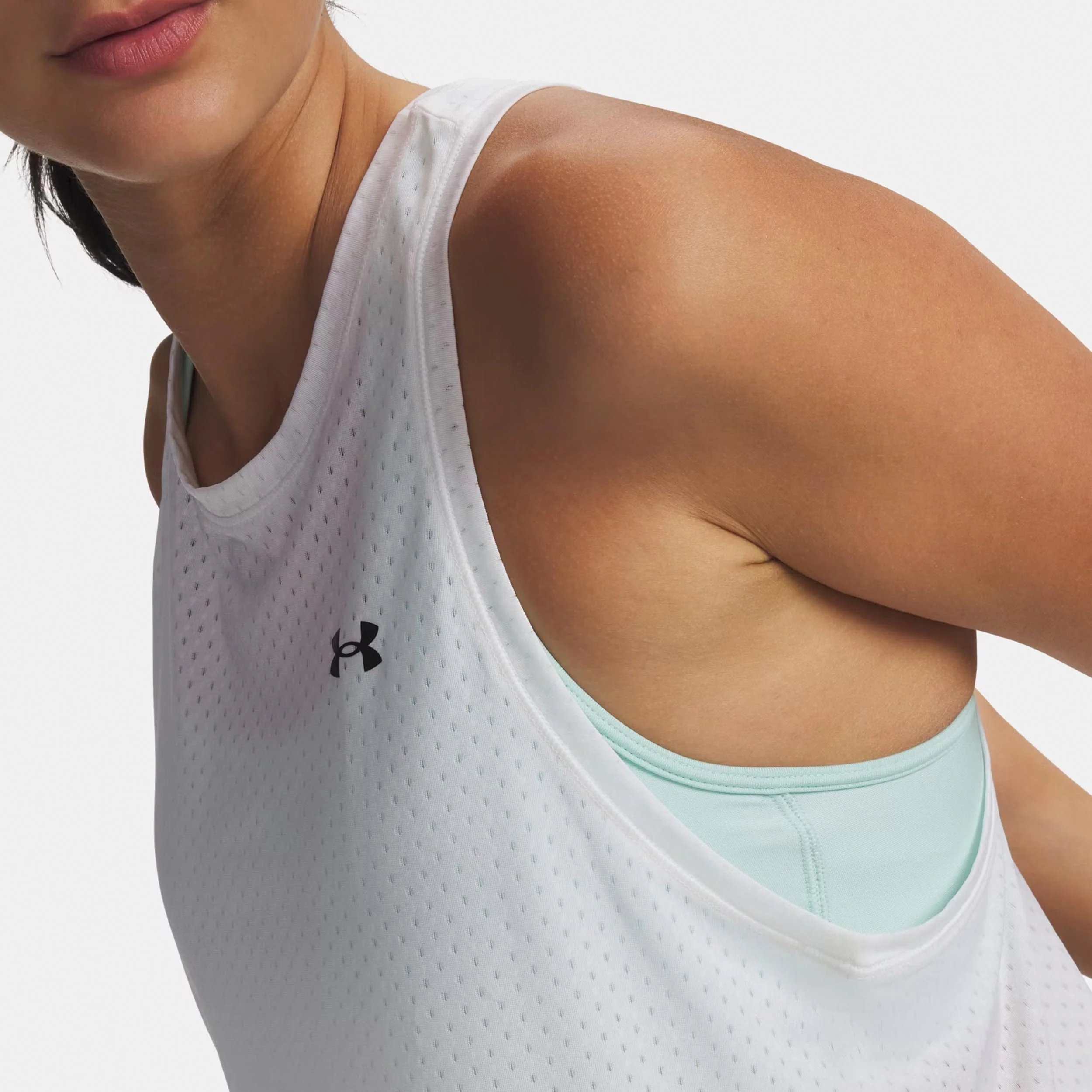 Tech Sport Mesh Crop Camiseta de tirantes Mujeres-blanco, negro - Image 3