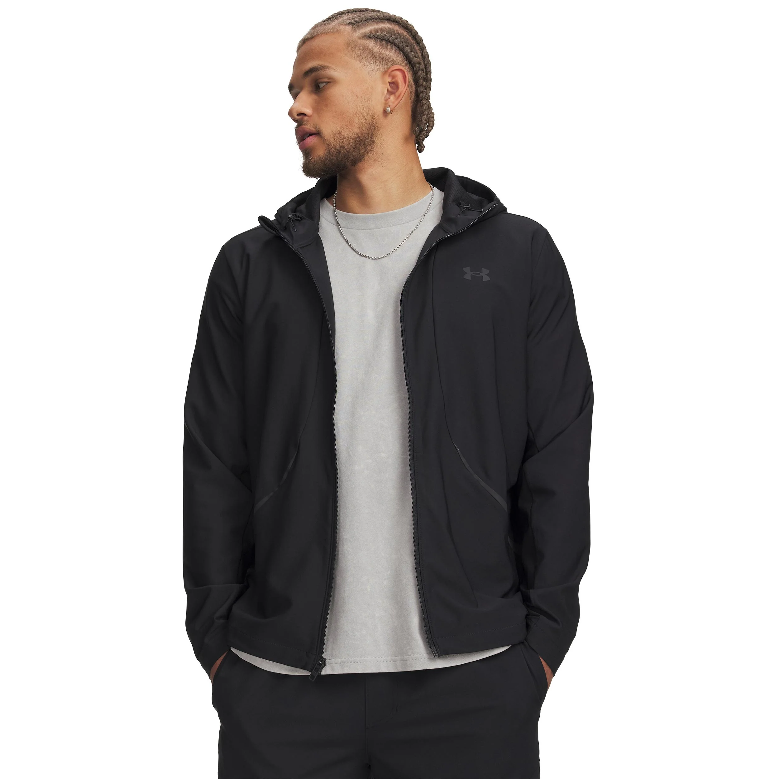 Unstoppable Woven Chaqueta de entrenamiento Hombres-negro, negro