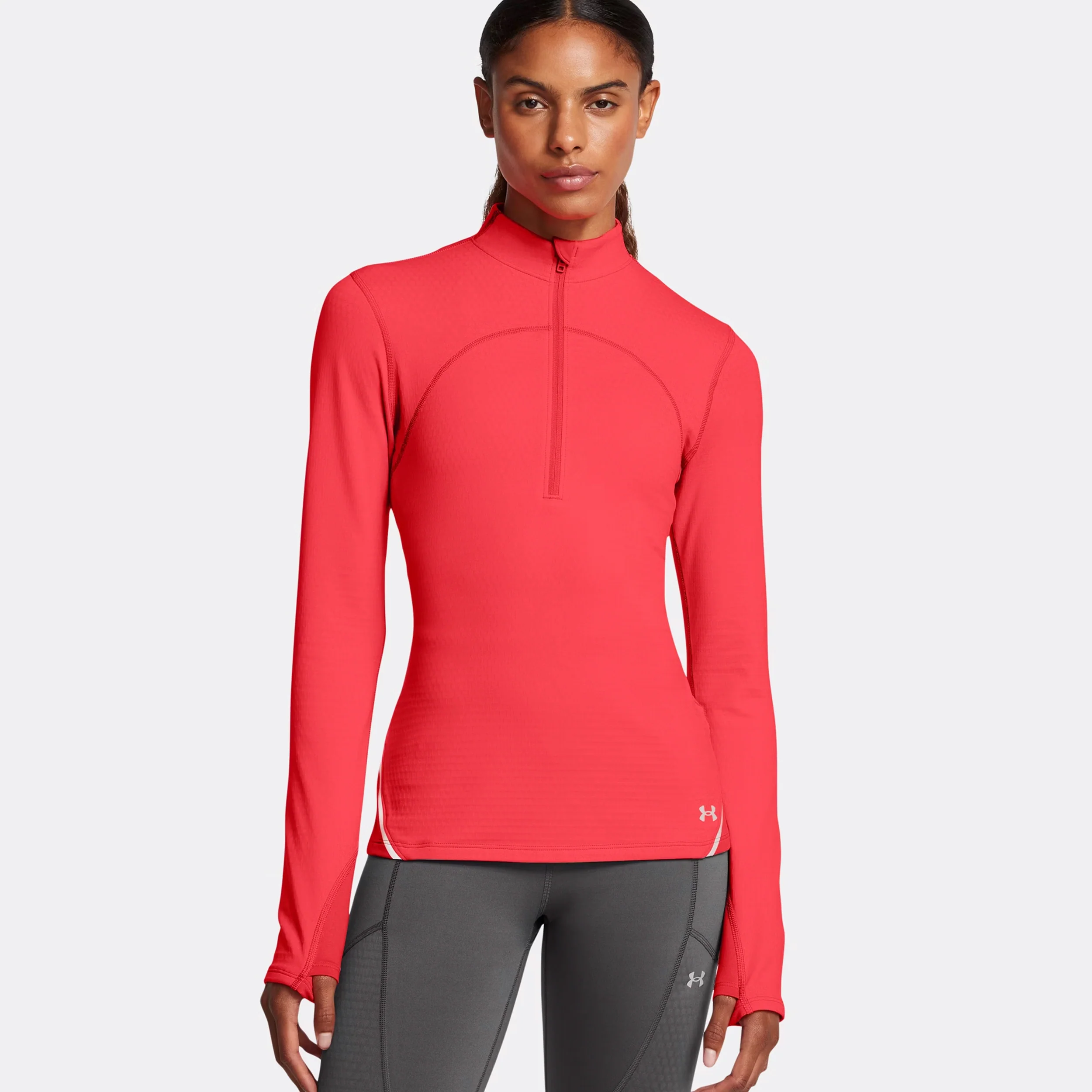 Vanish CW 1/2 Zip Camiseta De Manga Larga Mujeres-Rojo - Image 3