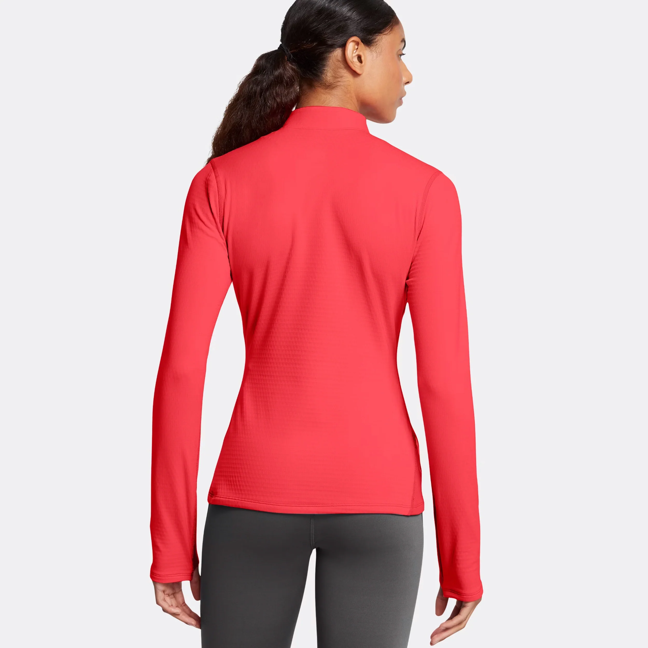 Vanish CW 1/2 Zip Camiseta De Manga Larga Mujeres-Rojo - Image 4