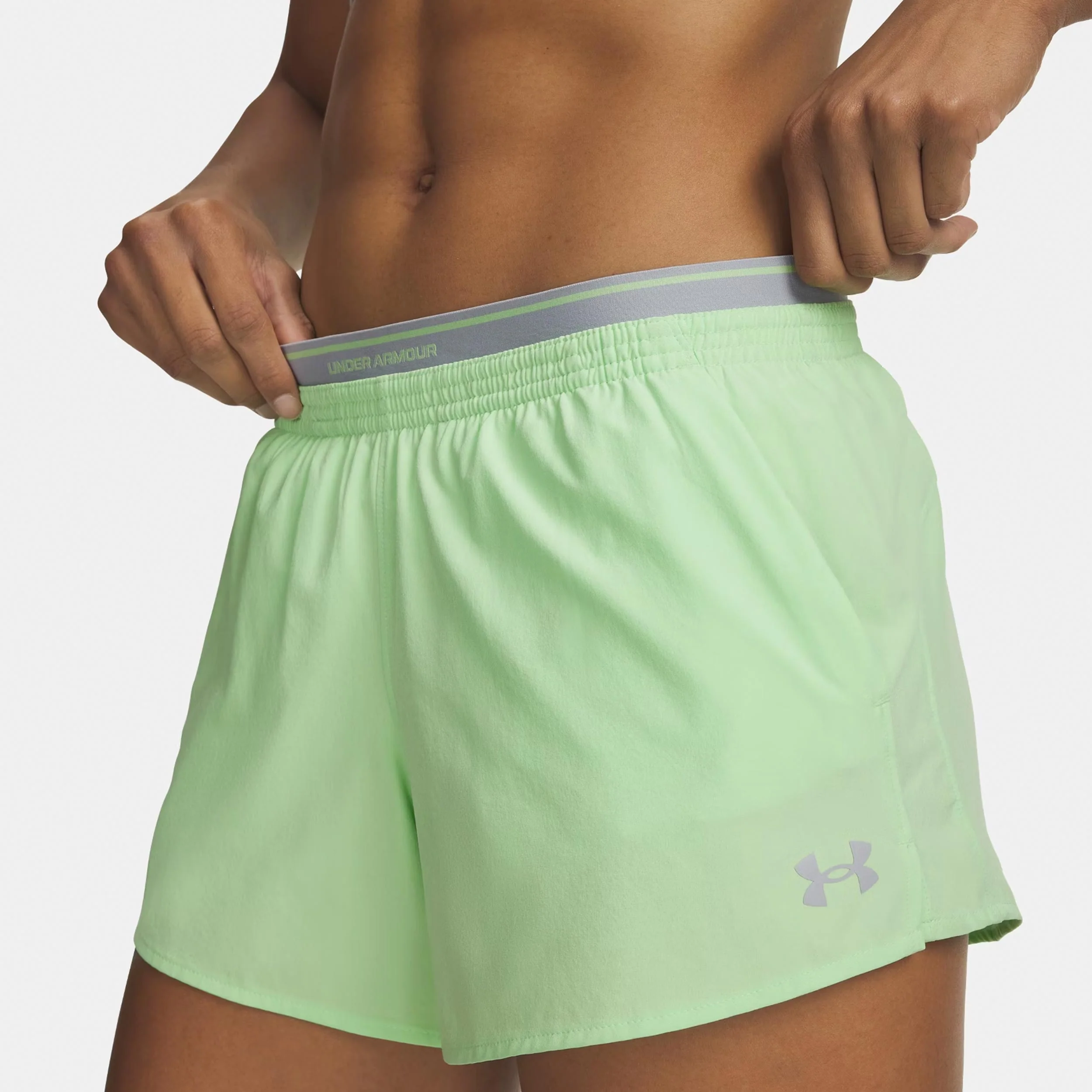 Vanish Woven 3in Shorts Mujeres-verde, gris - Image 3