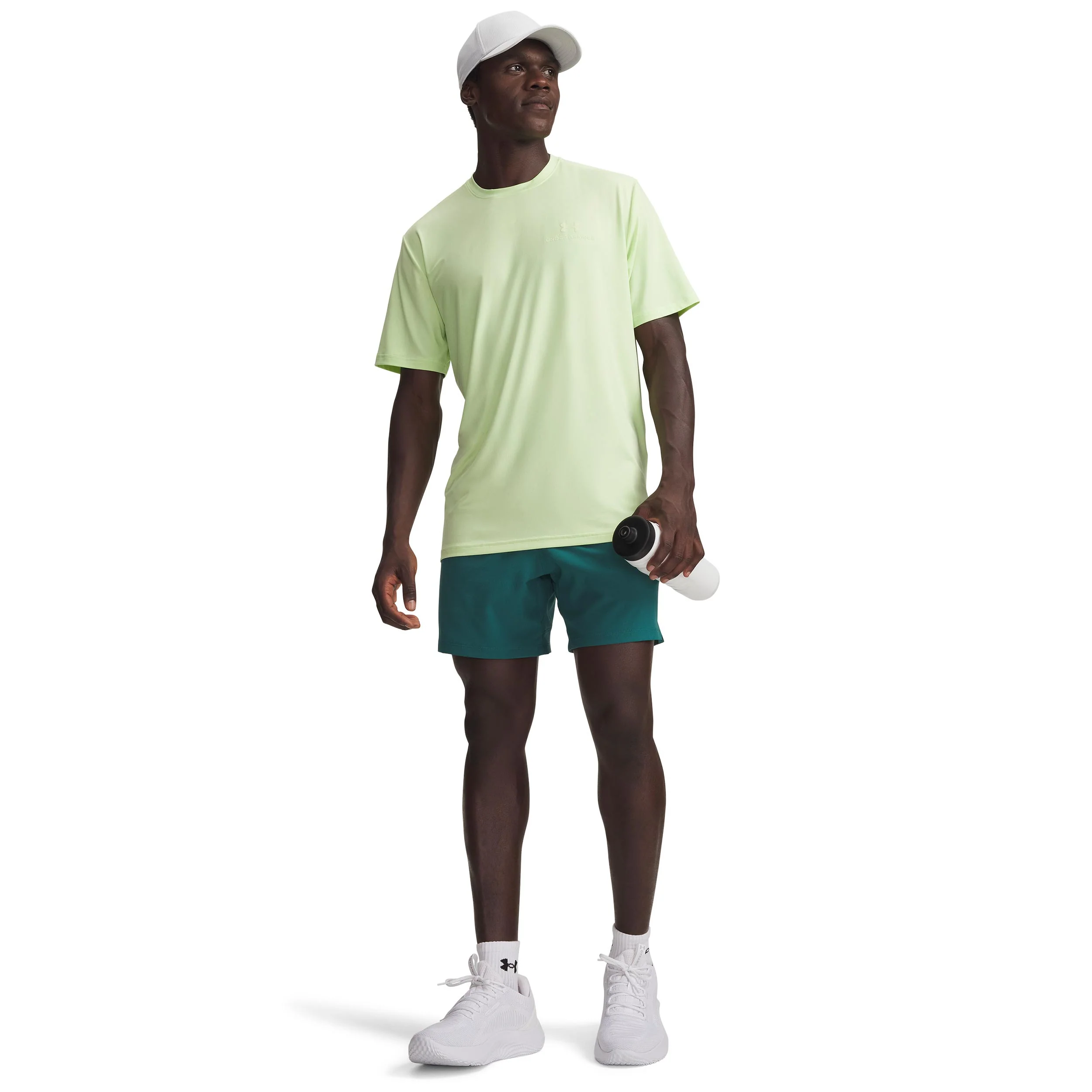 Vansih Woven 6in Shorts Hombres-verde, negro mate - Image 4
