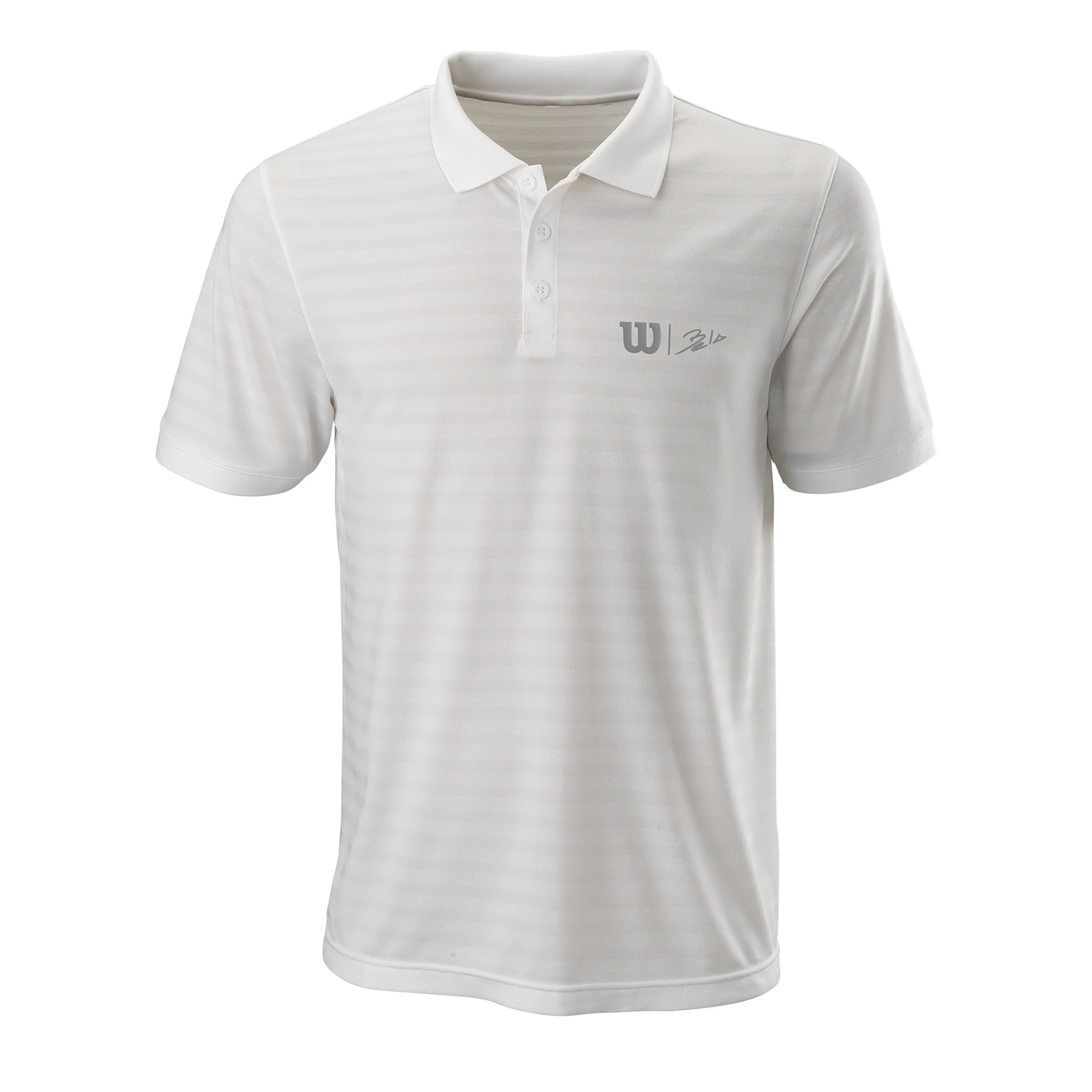 Bela Stripe II Polo Hombres-Blanco